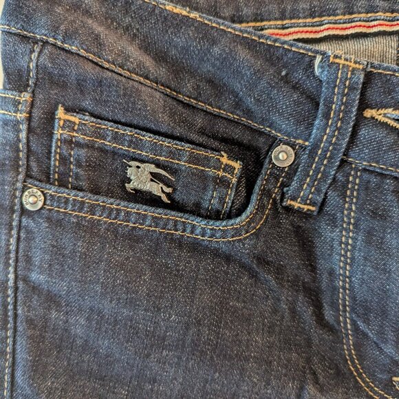 VTG Women Sz 26 Burberry Brit Islington Low Rise Dark Wash Boot Cut Jean Y2K 90s - Picture 3 of 6